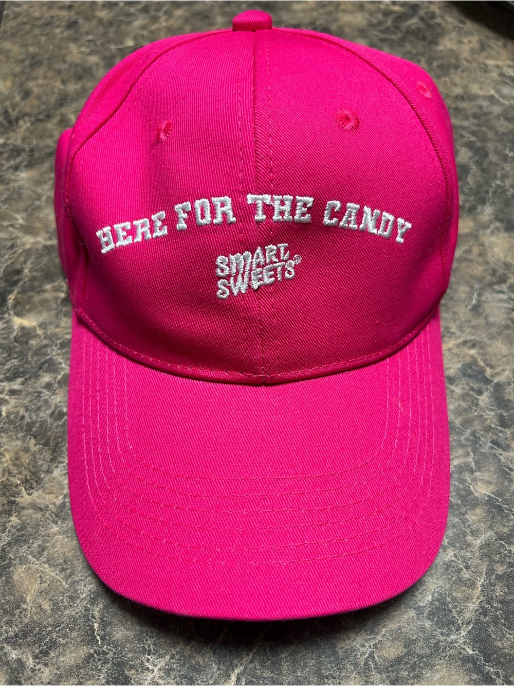 HERE FOR THE CANDY Pink Baseball Cap - SmartSweets